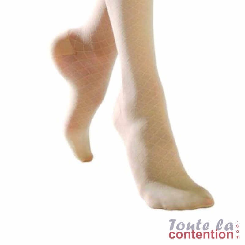 Chaussettes de contention Femme Styles Motifs Résilles par Sigvaris - Coloris Champagne Chaussettes de contention Femme Styles Motifs Résilles par Sigvaris - Coloris Champagne