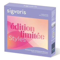 Chaussettes de contention Femme Styles Motifs Pois par Sigvaris - Packaging