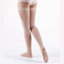 Bas de contention Femme Kokoon Absolu en classe 3 par Thuasne - Beige Naturel - Vue arrière sur pieds fermés