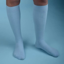 Chaussettes de contention Femme Venoflex Fast Lin par Thuasne - Coloris Bleu Azur - Vue Avant