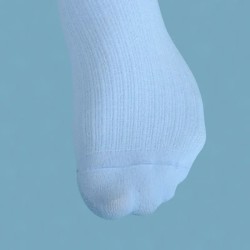 Chaussettes de contention Homme Venoflex Fast Lin par Thuasne - Coloris Bleu Azur - Vue Bout de pied