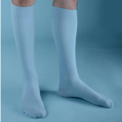 Chaussettes de contention Homme Venoflex Fast Lin par Thuasne - Coloris Bleu Azur - Vue Avant