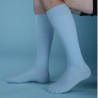 Chaussettes de contention Homme Venoflex Fast Lin par Thuasne - Coloris Bleu Azur - Vue Profil