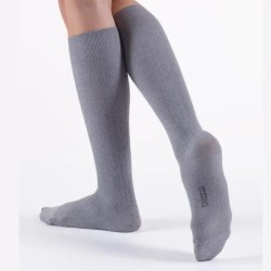 Chaussettes de contention Femme Venoflex Fast Coton Classe 2 par Thuasne - Coloris Irlandais Gris Chiné - Vue Arrière