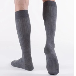 Chaussettes de contention Homme Venoflex Fast Laine Classe 2 par Thuasne - Coloris Torsades Anthracite - Vue Arrière