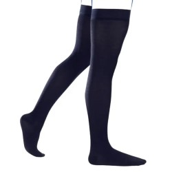 Bas de contention Venoflex City Confort Coton Classe 2 par Thuasne - Coloris Navy - Vue de profil